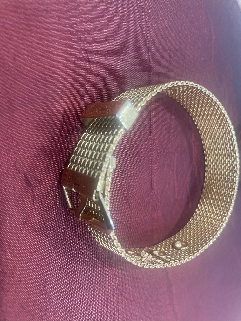 Avon Gold Mesh Watch Band with Adjustable Clasp